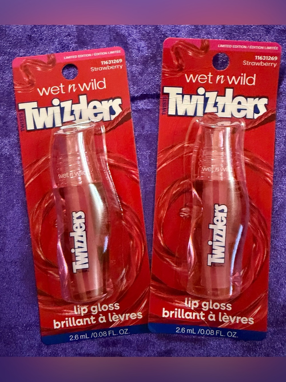 wet n wild Twizzlers Strawberry Red Lip Gloss Duo